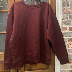 Champion Men's Burgundy Crewneck Sweatshirt 2XL Embroidered Logo Pullover Fleece